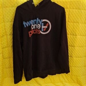 Source Unknown Black Hoodie with Colorful Graphic